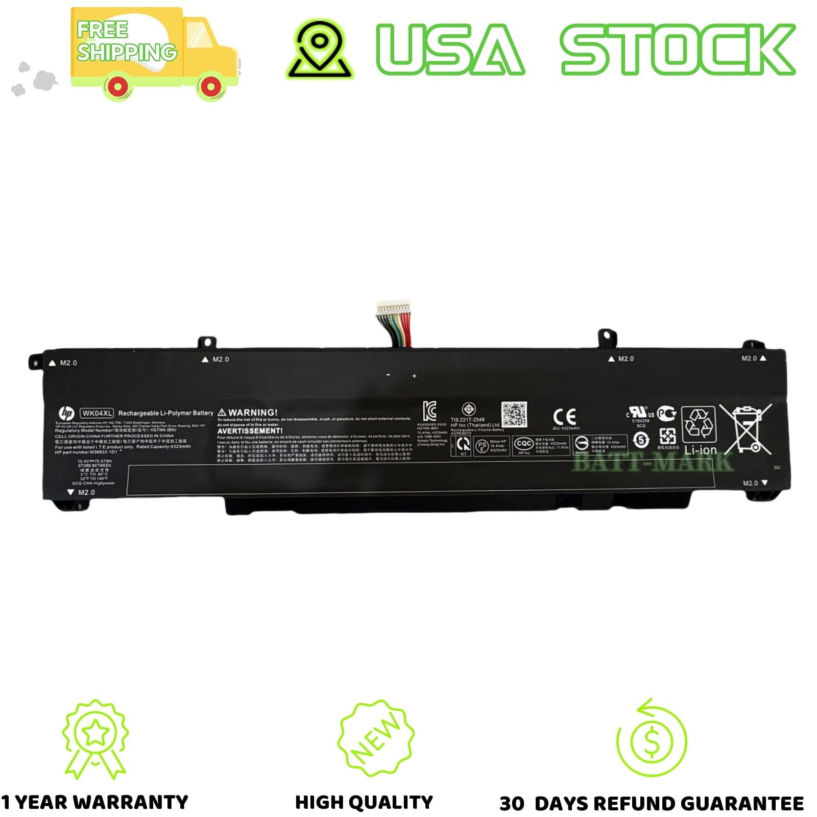 70.07Wh WK04XL New Genuine Battery for HP Victus 16-D 16-D0001UR D0023DX 16-E