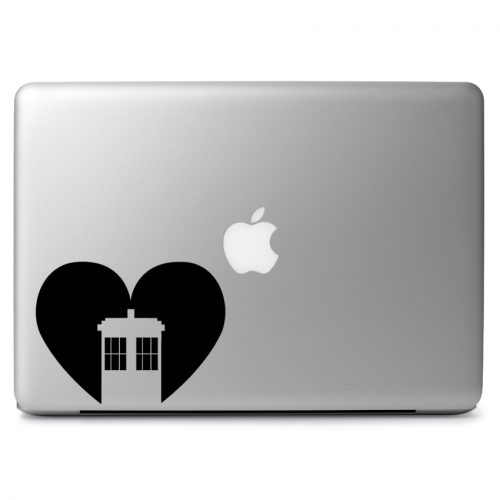 Heart Tardis Doctor Who for Macbook Laptop Car Window Cup Vinyl Decal Sticker