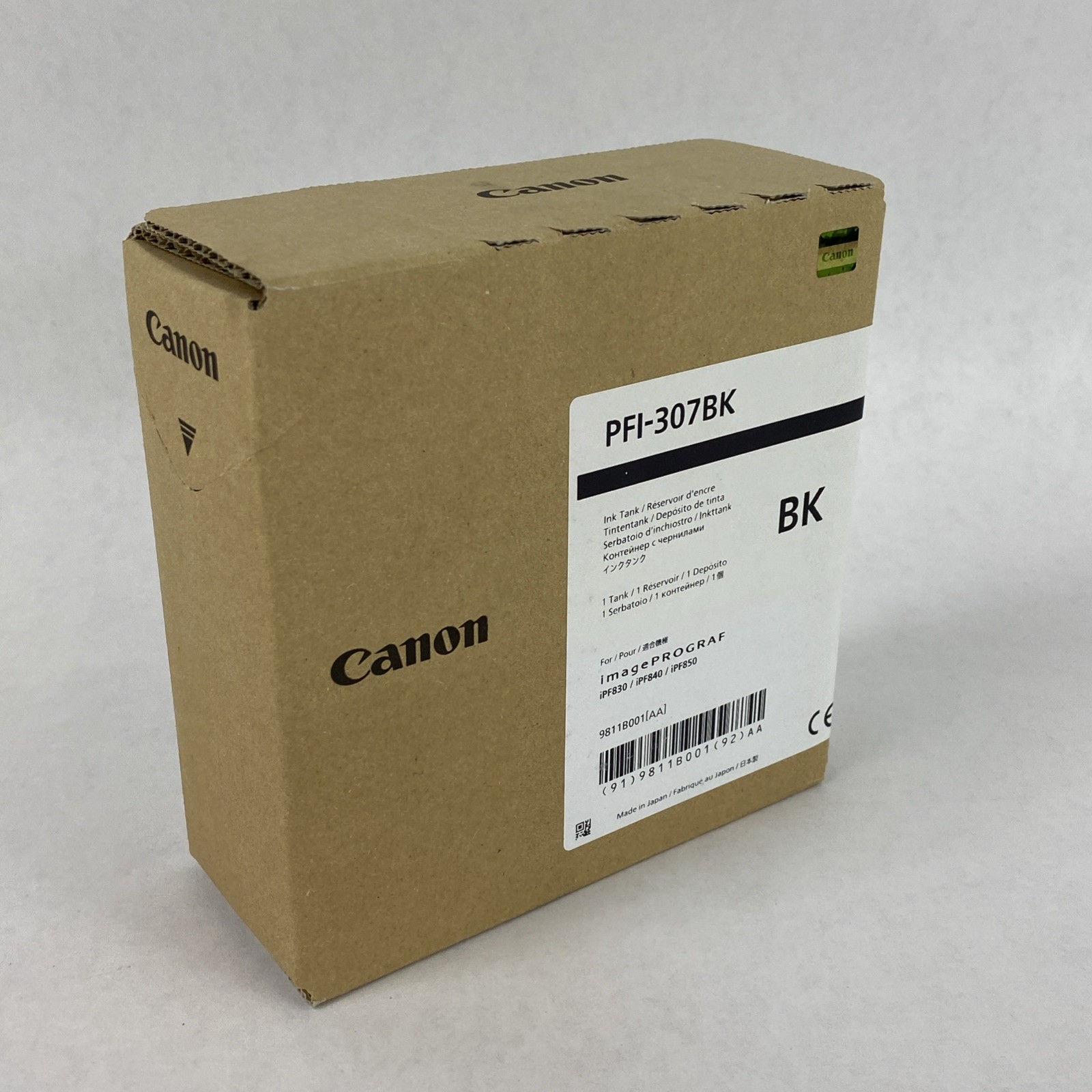 Canon PFI-307BK OEM Black Ink Tank for ImagePROGRAF iPF830/840/850 Exp 11/2023