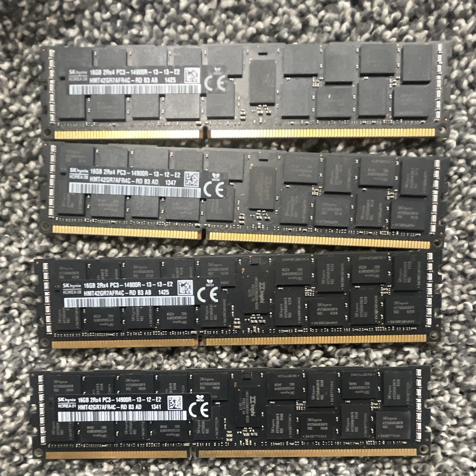 apple SK hynix 64GB (4x16GB) PC3-14900R DDR3-1866 ECC Reg RDIMM HMT42GR7AFR4C-RD