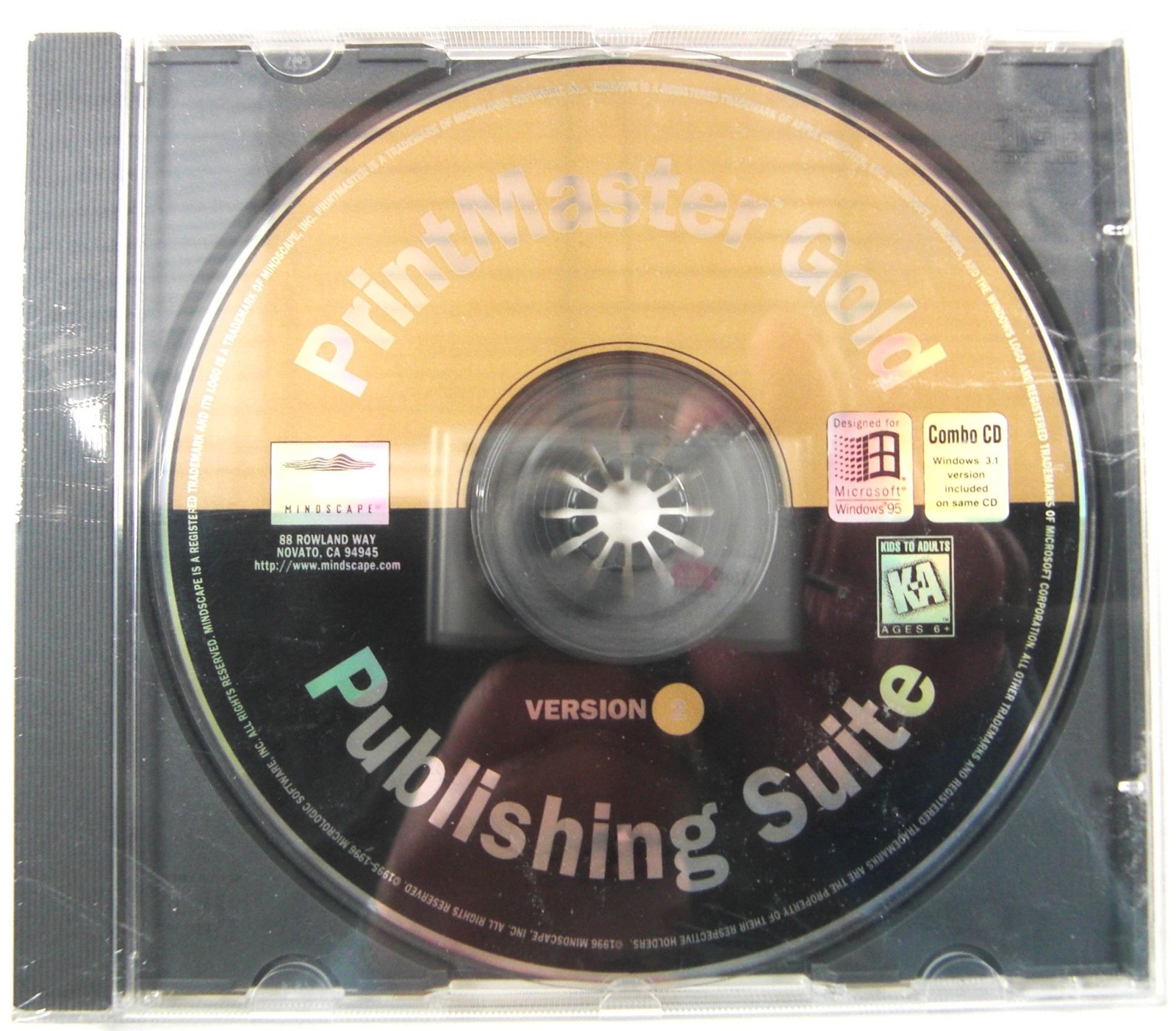 Printmaster Gold Version Windows 3.1 Windows 95 Publishing Suite CD sealed new
