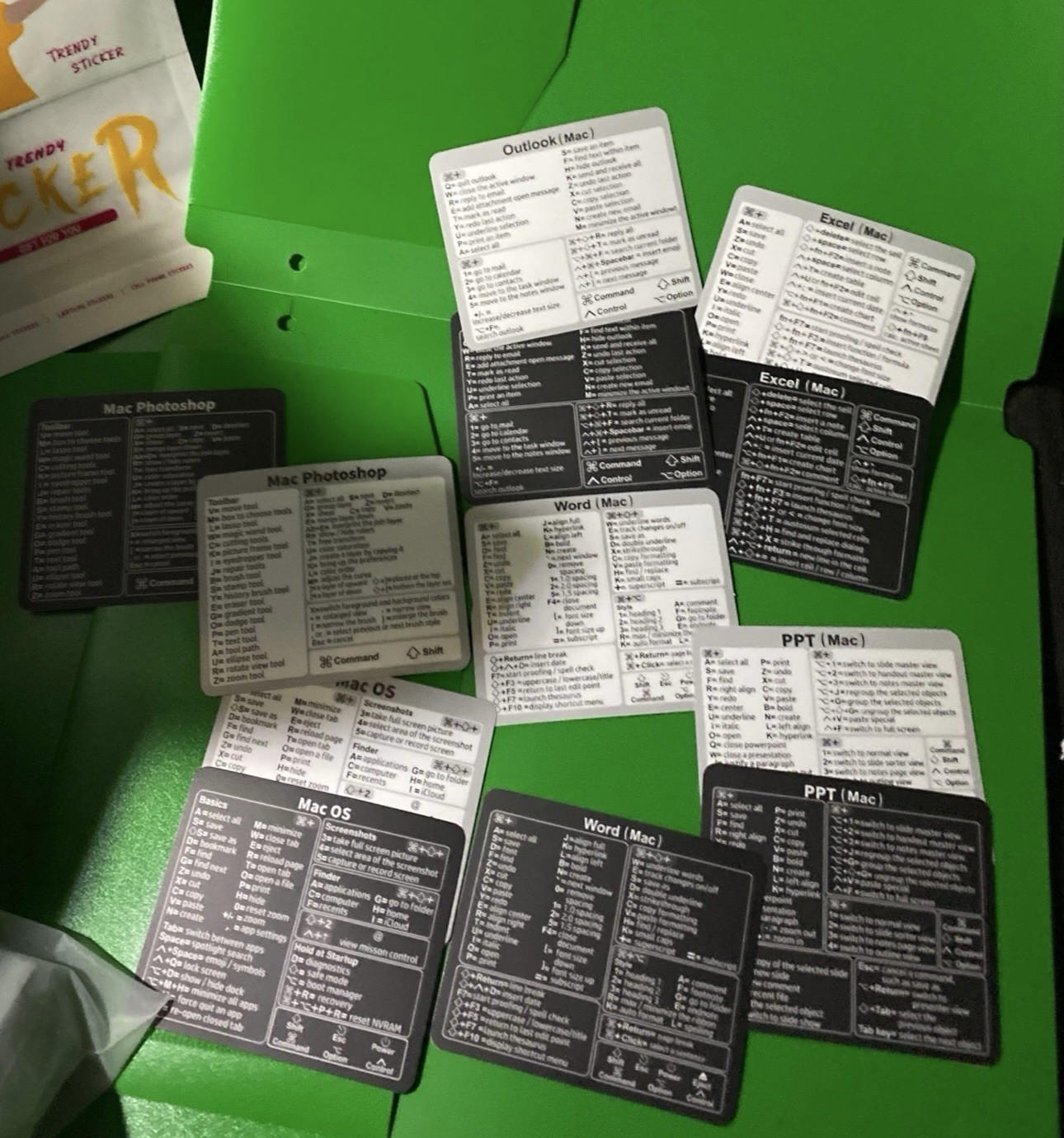 MAC Reference Keyboard Shortcut Vinyl Stickers 12 NWT bundle