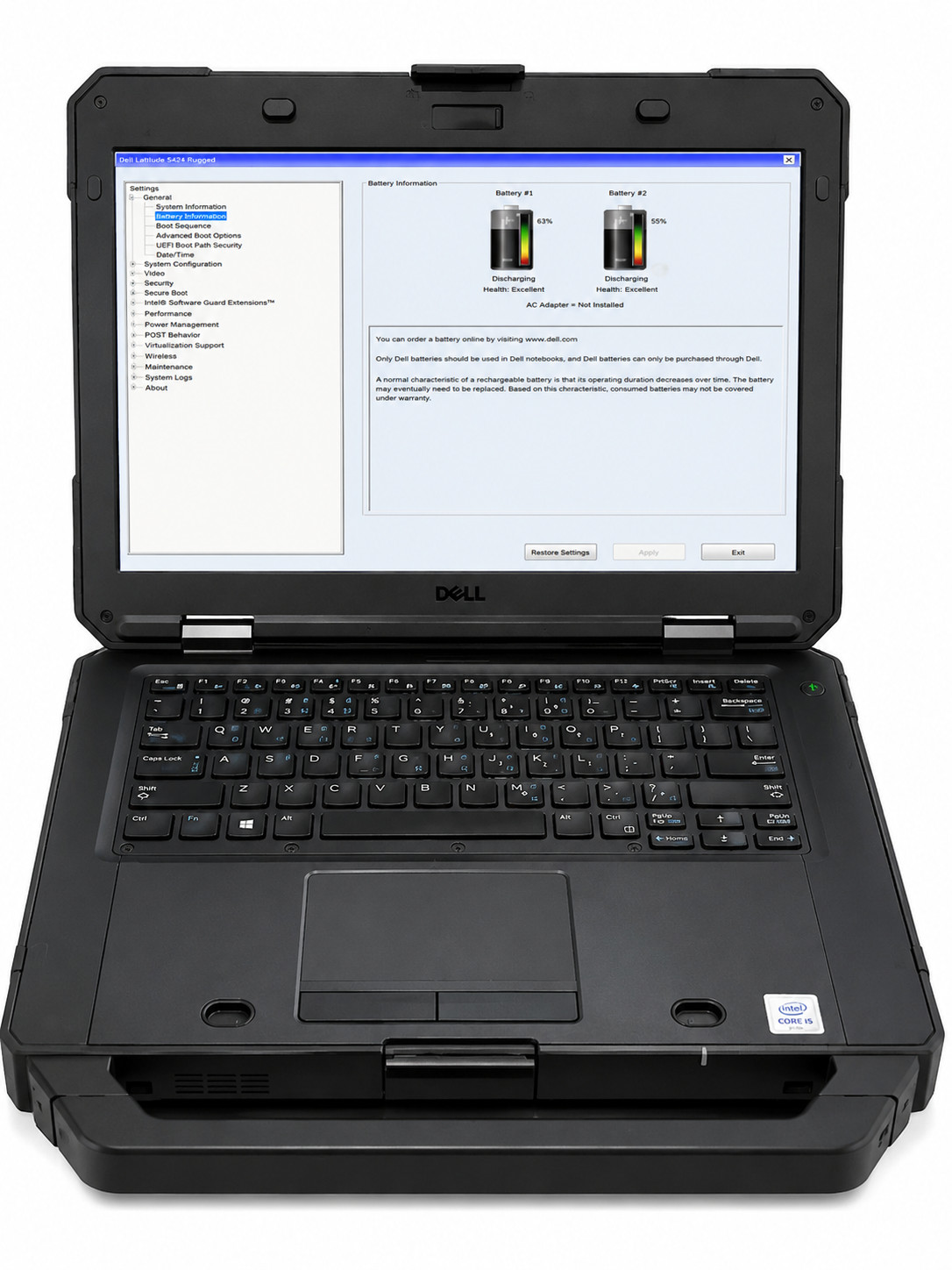 Dell Latitude 5424 14" Touch Rugged i5-8350u Ram 16GB M.2 512GB SSD Win 11 pro