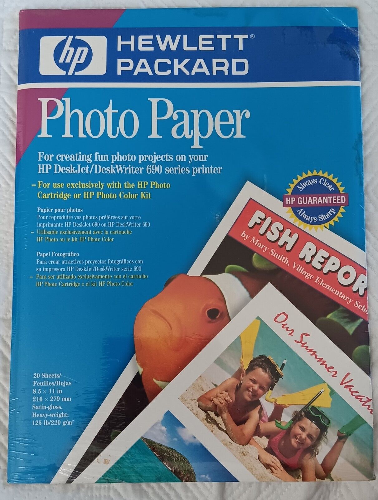 NEW-HEWLETT PACKARD-HP PHOTO PAPER-20 SHEETS-8.5 X 11