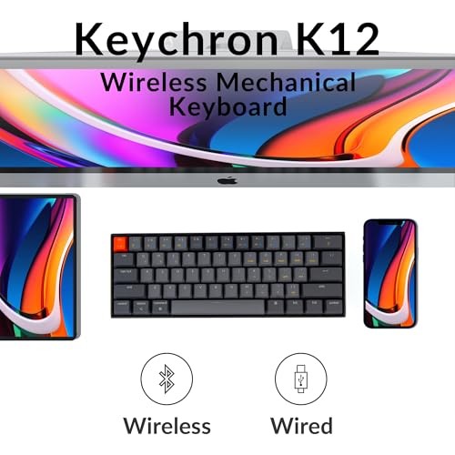 BLACK/GRAY - KEYCHRON K12 RGB WIRELESS MECHANICAL KEYBOARD