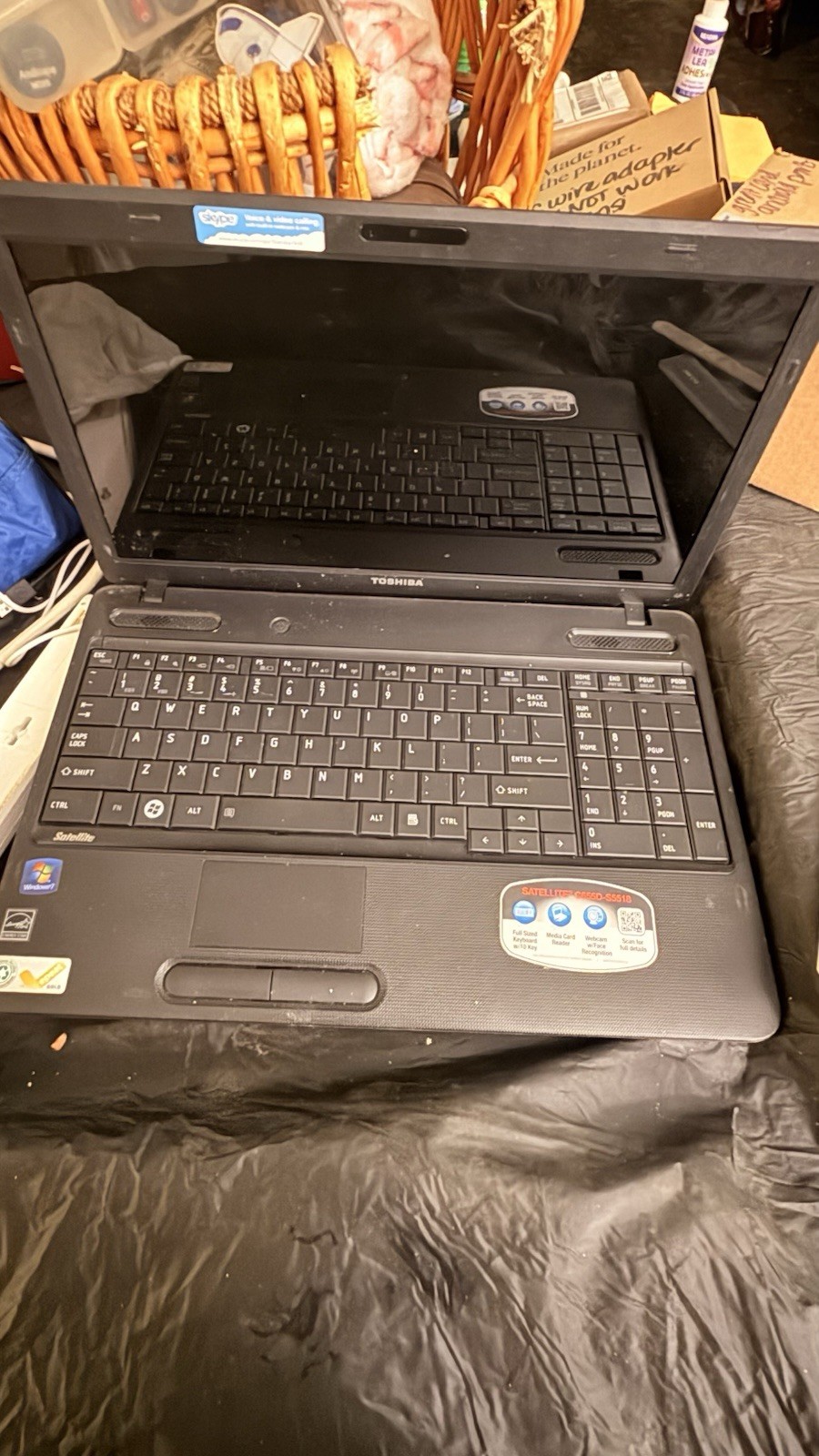 Please Read TOSHIBA SATELLITE C655D-S5518 Untested For Parts Not Working Laptop
