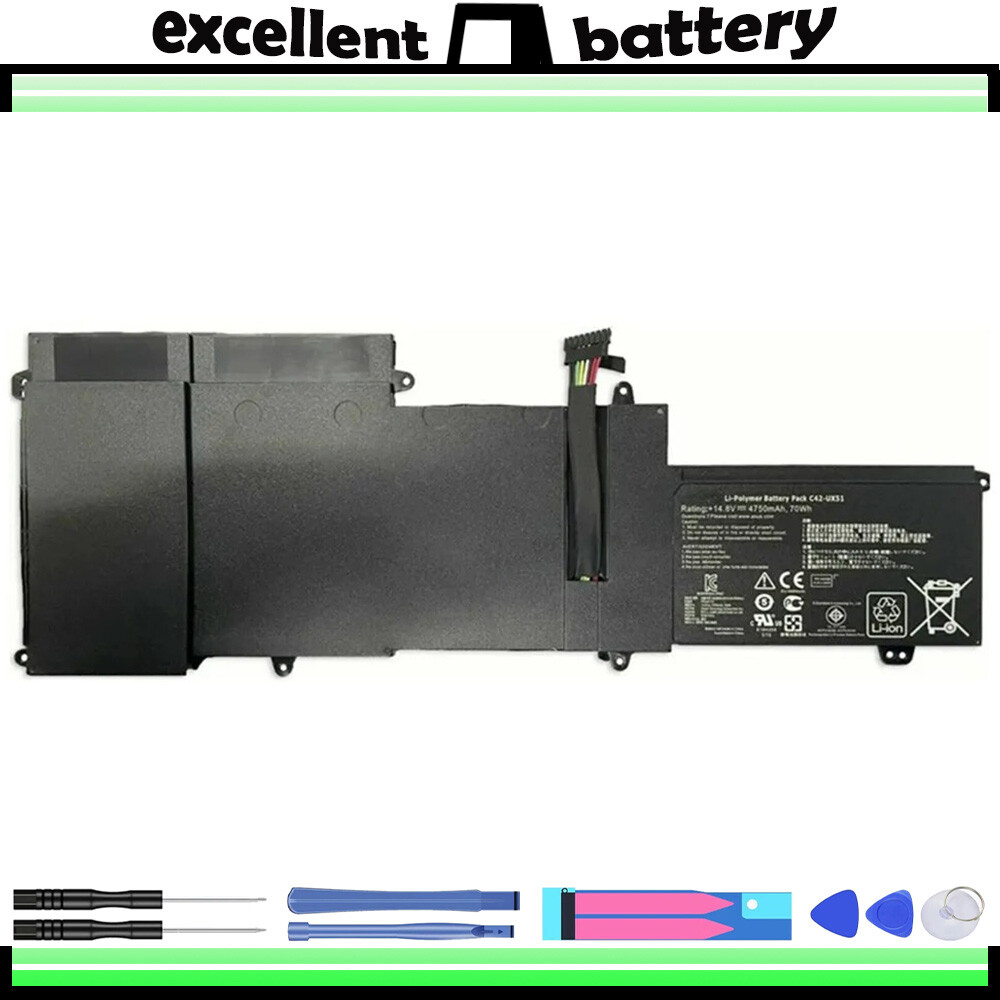 NEW REPLACEMENT C42-UX51 Battery for ASUS ZenBook UX51 UX51V UX51VZ U500VZ