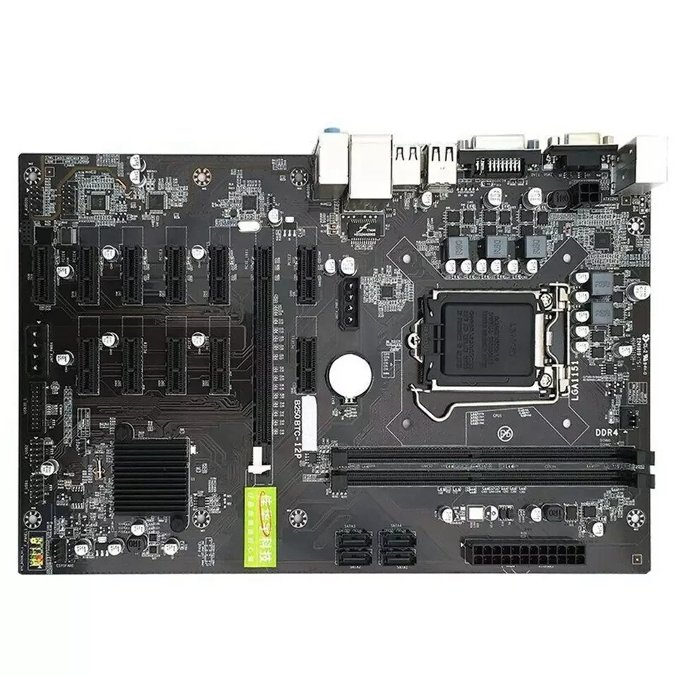 B250-BTC 12GPU Miner Motherboard with Intel i7 6700k, 4ghz, LGA 1151 Processor