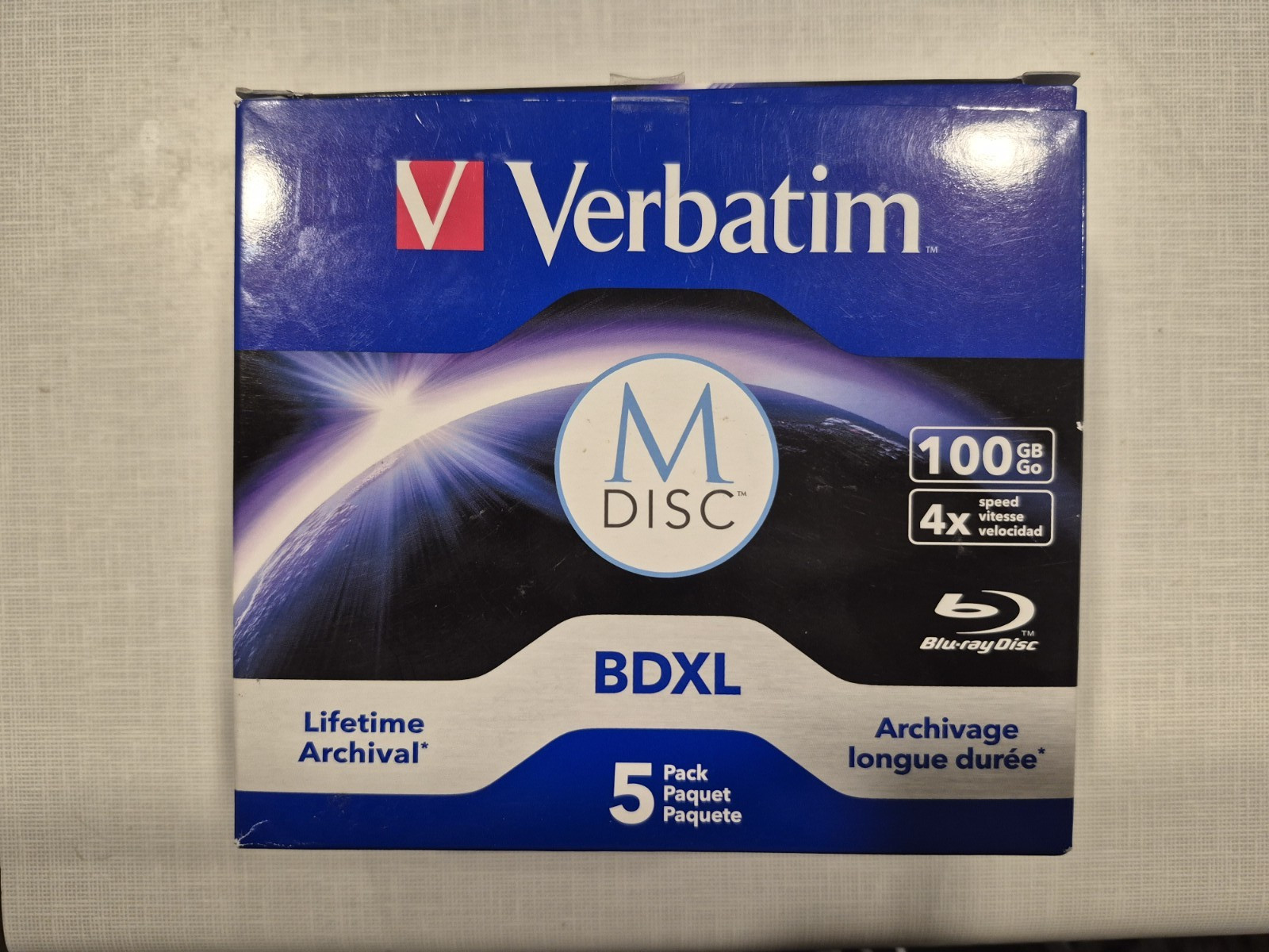 Verbatim M Disc BDXL 5 Pack Blu-Ray Lifetime Archival new sealed