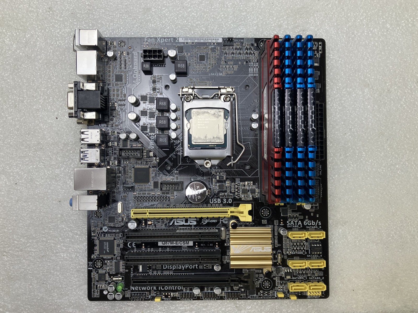 ASUS Q87M-E/CSM mATX Motherboard Core i5-4590 3.3GHz 16GB RAM NO IO SHIELD