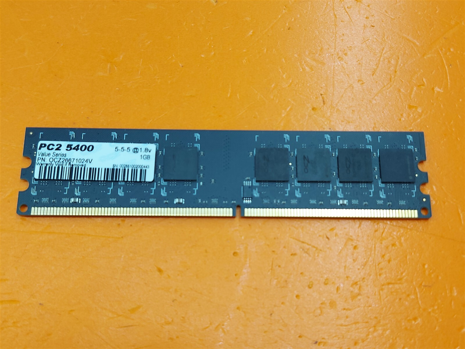 ⭐️⭐️⭐️⭐️⭐️ OCZ Value Series OCZ26671024V PC2-5400 1GB Desktop RAM Memory Stick 