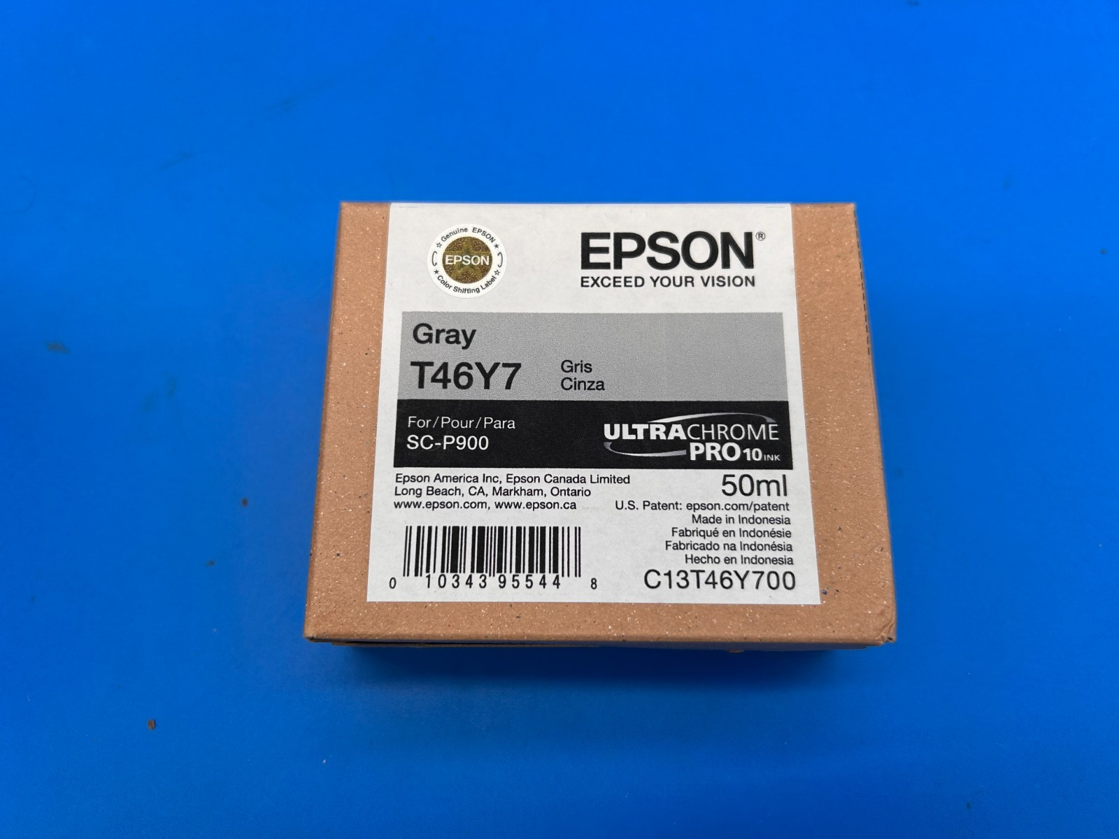 EPSON Gray T46Y7 Printer Ink - Unopened - Unused - 
