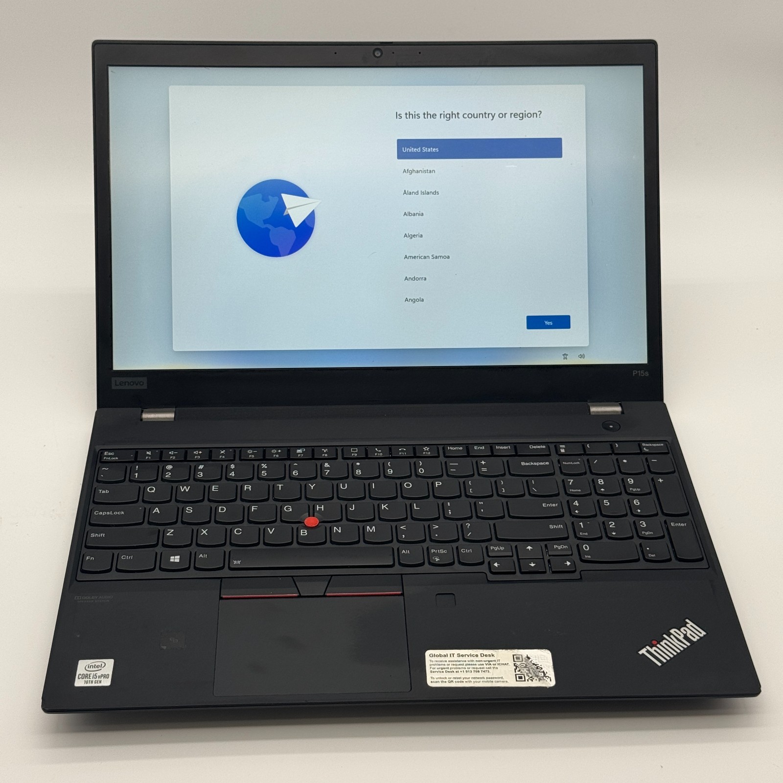 Lenovo ThinkPad P15s Gen 1 15.6" i5-10310U 16GB 256GB SSD Quadro P520 Win 11