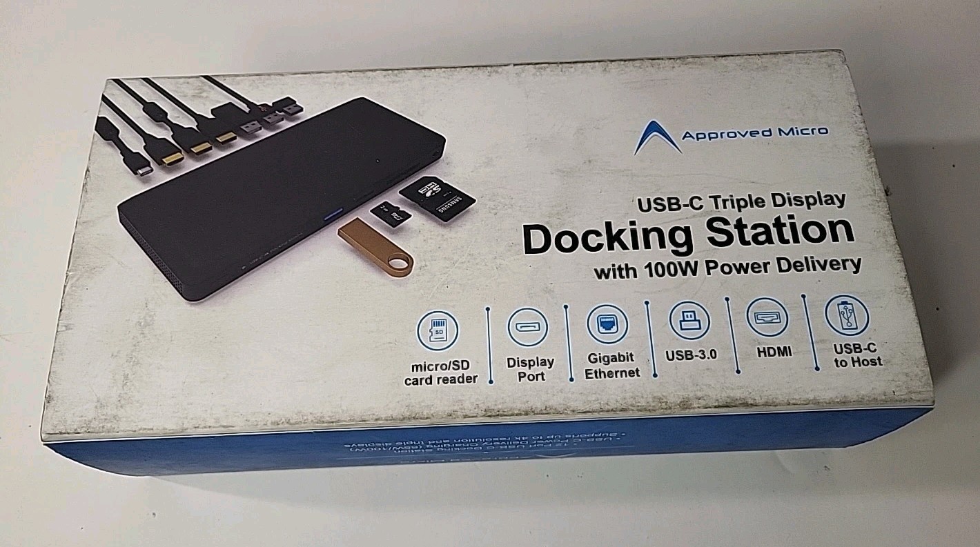 USB-C  Triple Display 12-Port 65W Docking Station Ethernet SD Card HMDI USB3.0