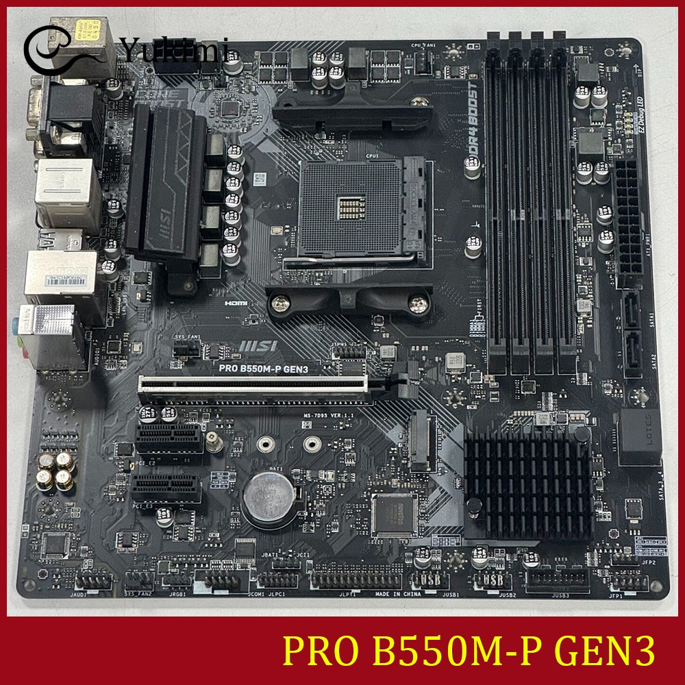 FOR GIGABYTE PRO B550M-P GEN3 DDR4*4 128GB HDMI VGA DVI-D m-ATX Ｍotherboard