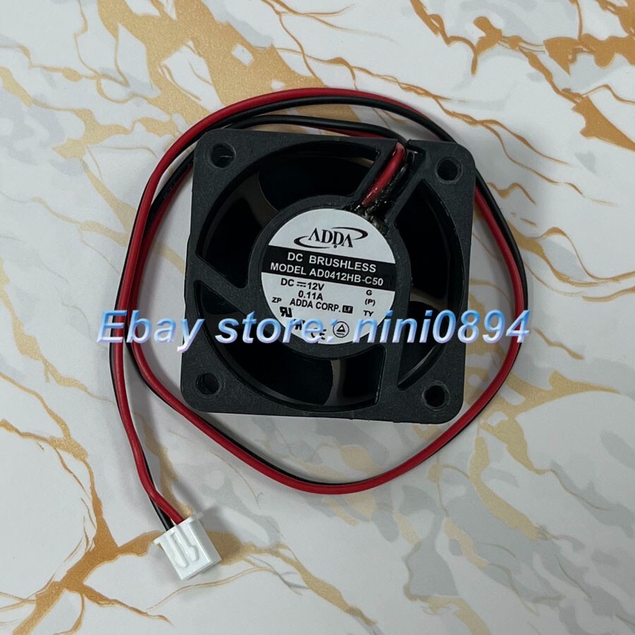ADDA AD0412HB-C50 DC12V 0.11A 2-Wire Dual Ball Cooling Fan