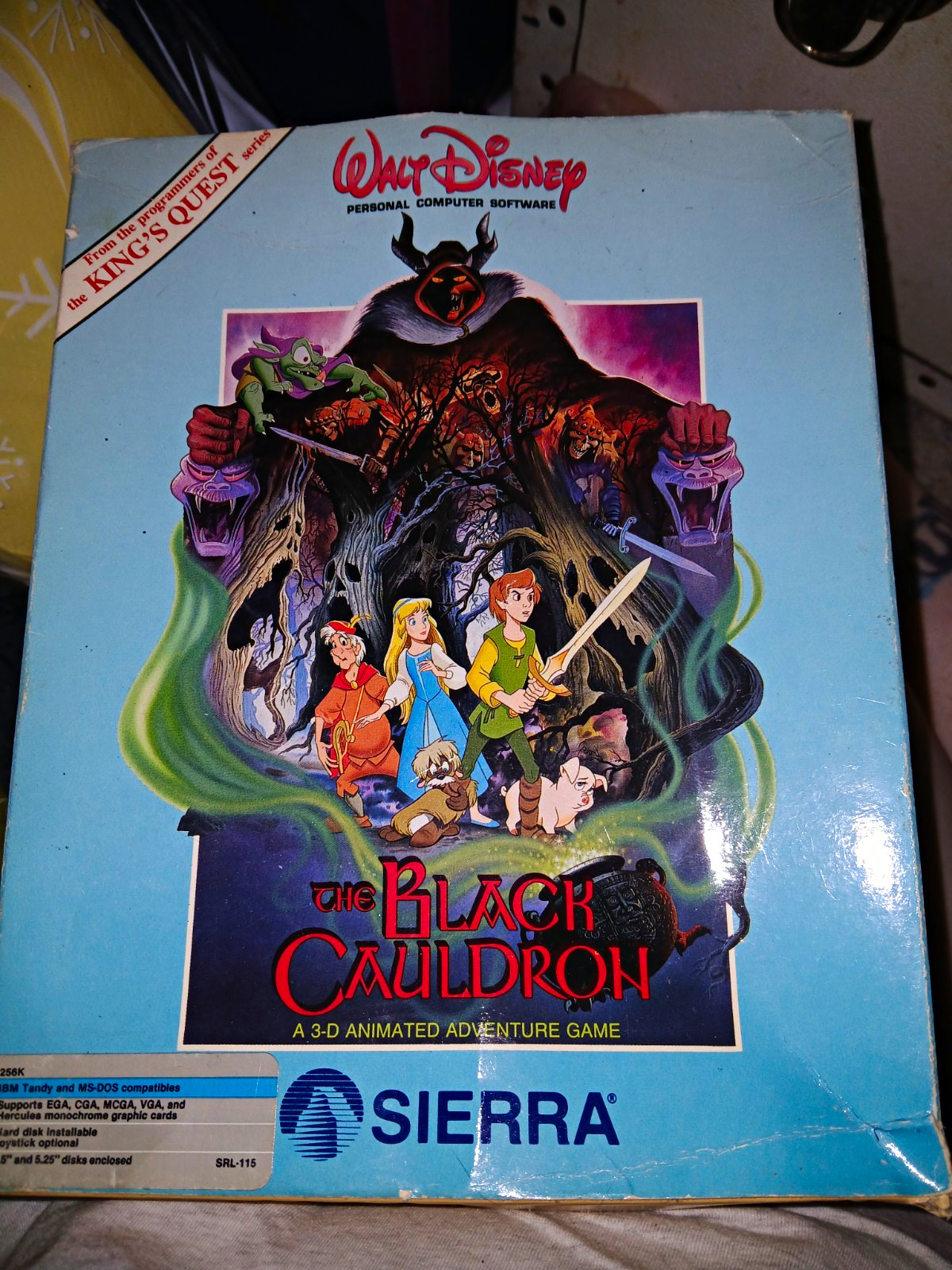Sierra The Black Cauldron Adventure PC Game MS-DOS Floppy Discs Manual Hint