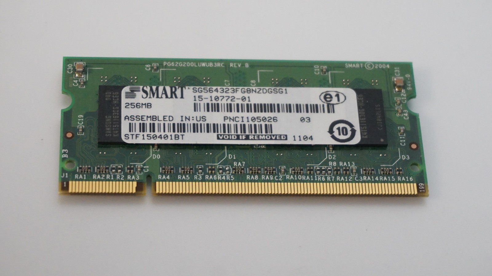 CISCO / SMART 256MB MEMORY|| 15-10772-01 || SG564323FG8NZDGSG1 || PNCI105026