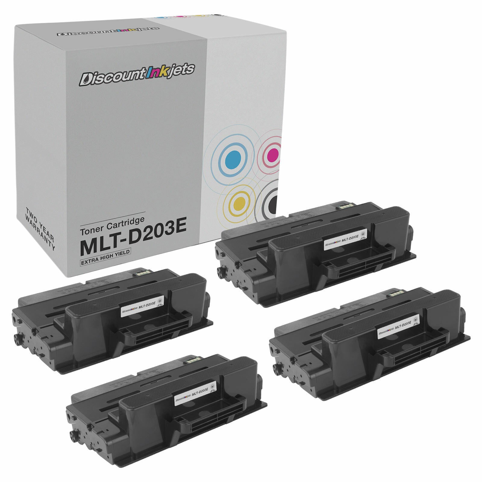 4PK MLT-D203E for Samsung 203E BLACK Extra HY Toner Cartridge SL-M4020 SL-M3820D