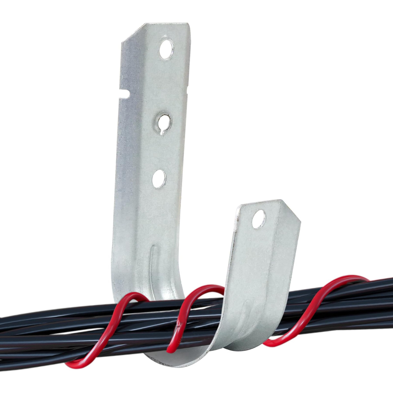 25 PCS 2 Inch Heavy Duty Metal Wire Cable Support J Hook Wall Mount Hangers