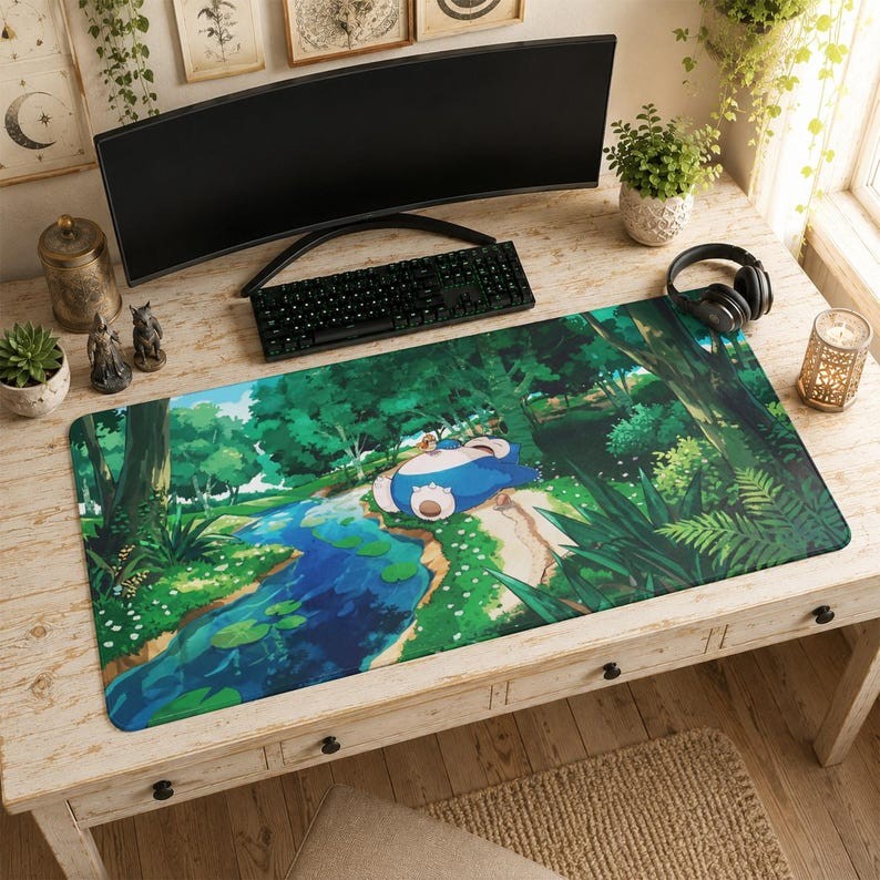 Snorlax 843525 Mouse Pad, Pokemon Gaming Desk Mat Accessories