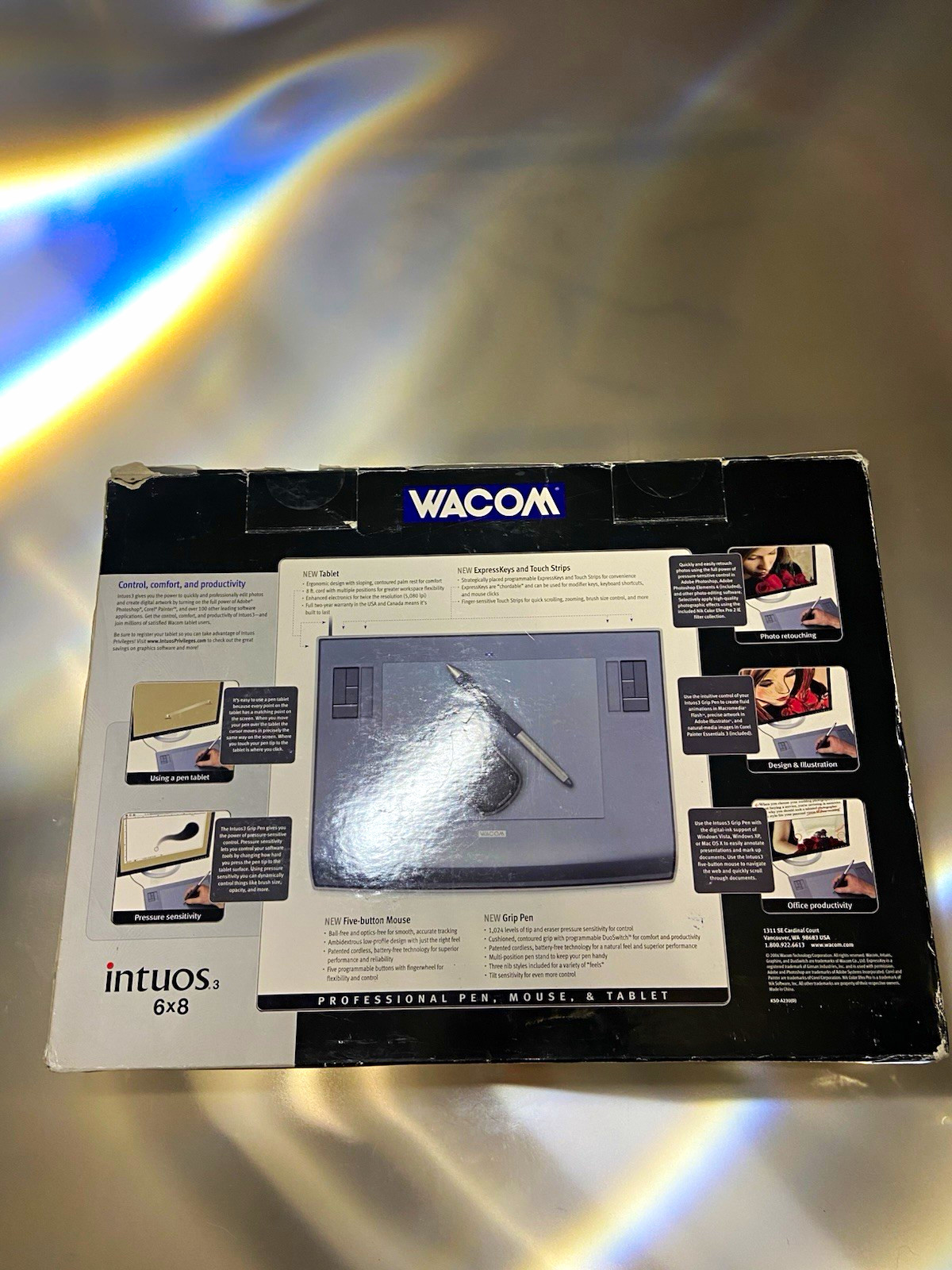 Wacom Intuos3 6x8 Professional Graphics Tablet with Pen Mouse, Boxed