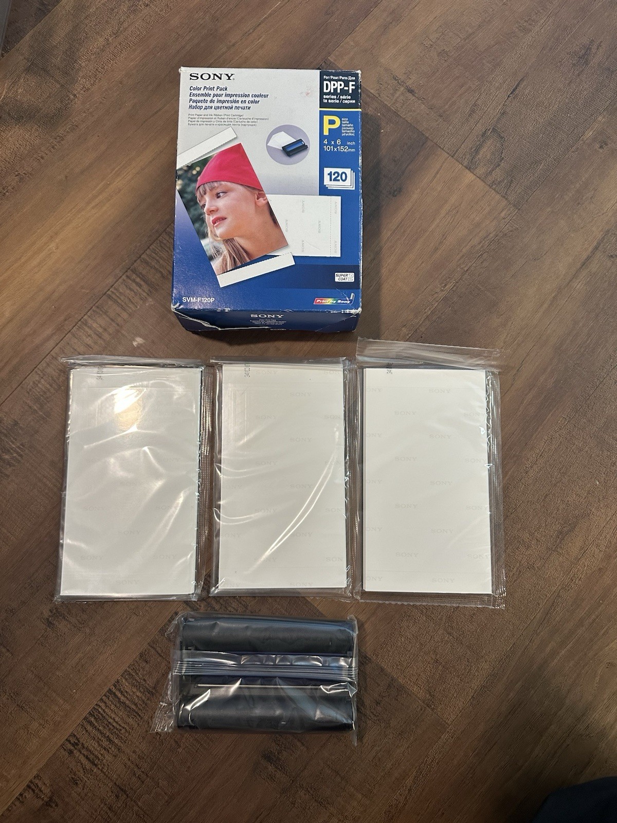 C13 Sony SVM-F120P Color Print Pack DPP-F 4X6 60 Photo Sheets (missing)