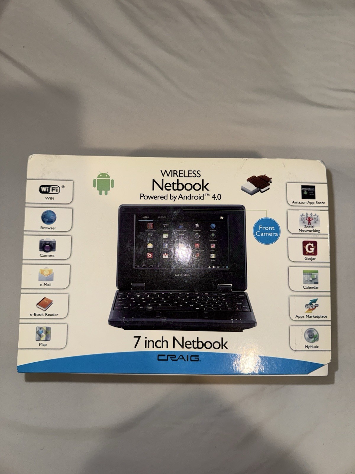 Factory sealed Craig 7" Netbook Android 4.0 CLP281x Wi-Fi Webcam Black Netbook