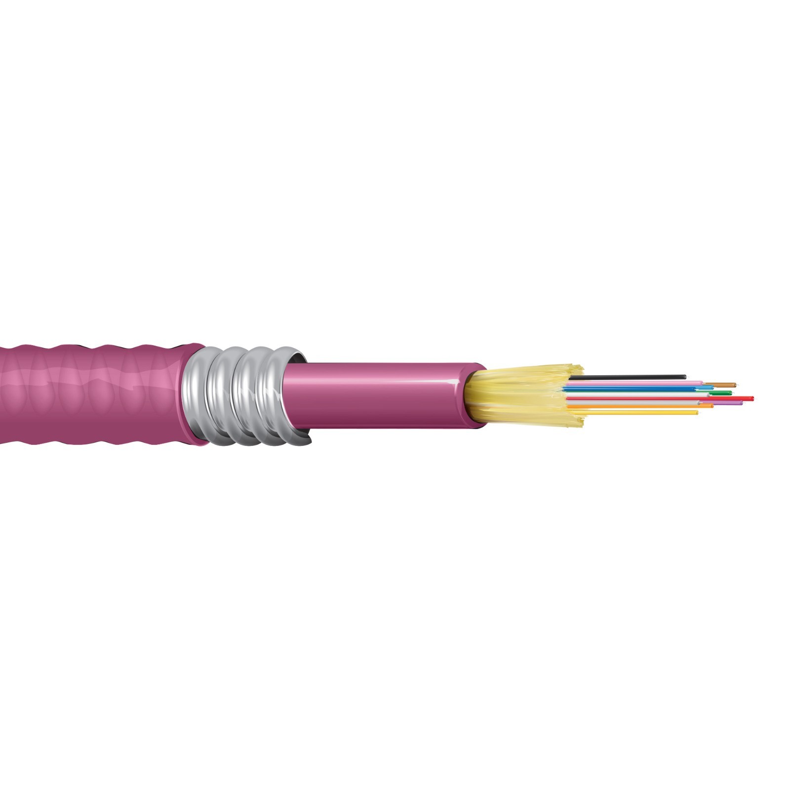 500' Belden FI4D012A9 12 Fiber Aluminum Interlock Plenum OM4 Distribution Cable