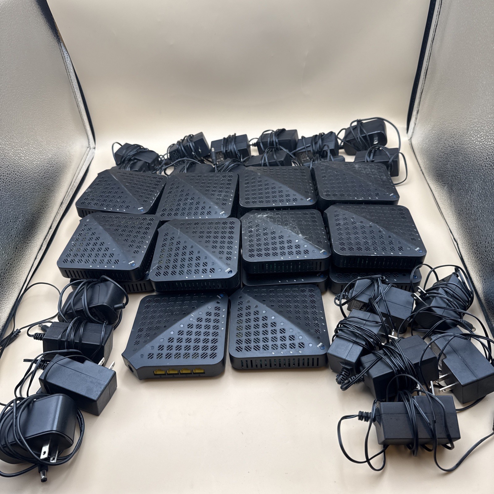 Lot Of 20 Monoprice Gigabit 8 Port Ethernet Switch W/adapters