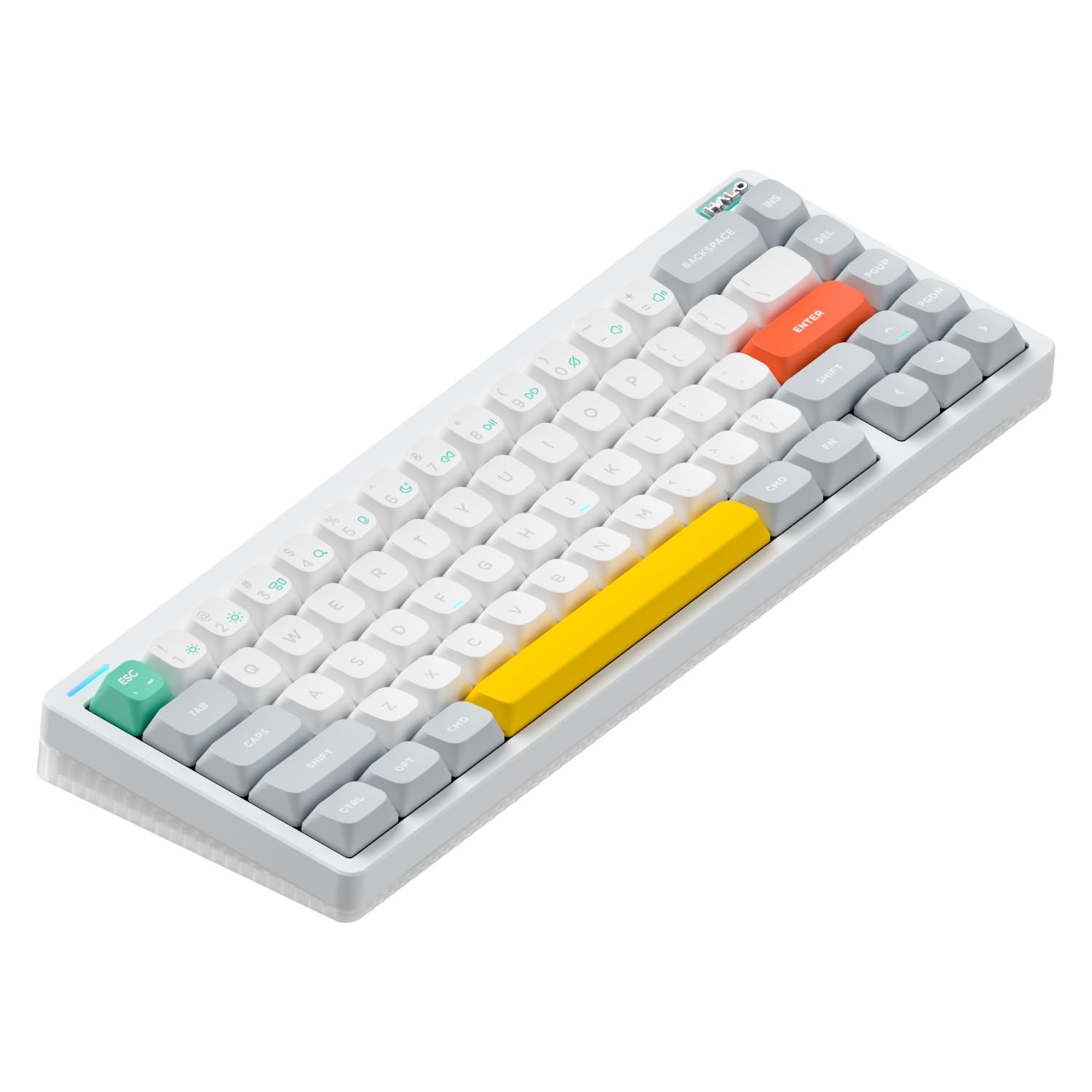 nuphy Halo65 V2 Wireless Mechanical Keyboard White Raspberry Switch