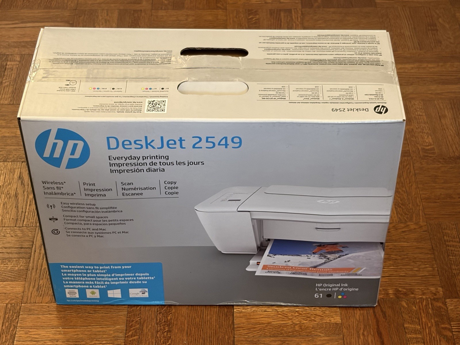 HP Deskjet 2549 Wireless Inkjet All-In-One Compact Printer Print Scan Copy NEW
