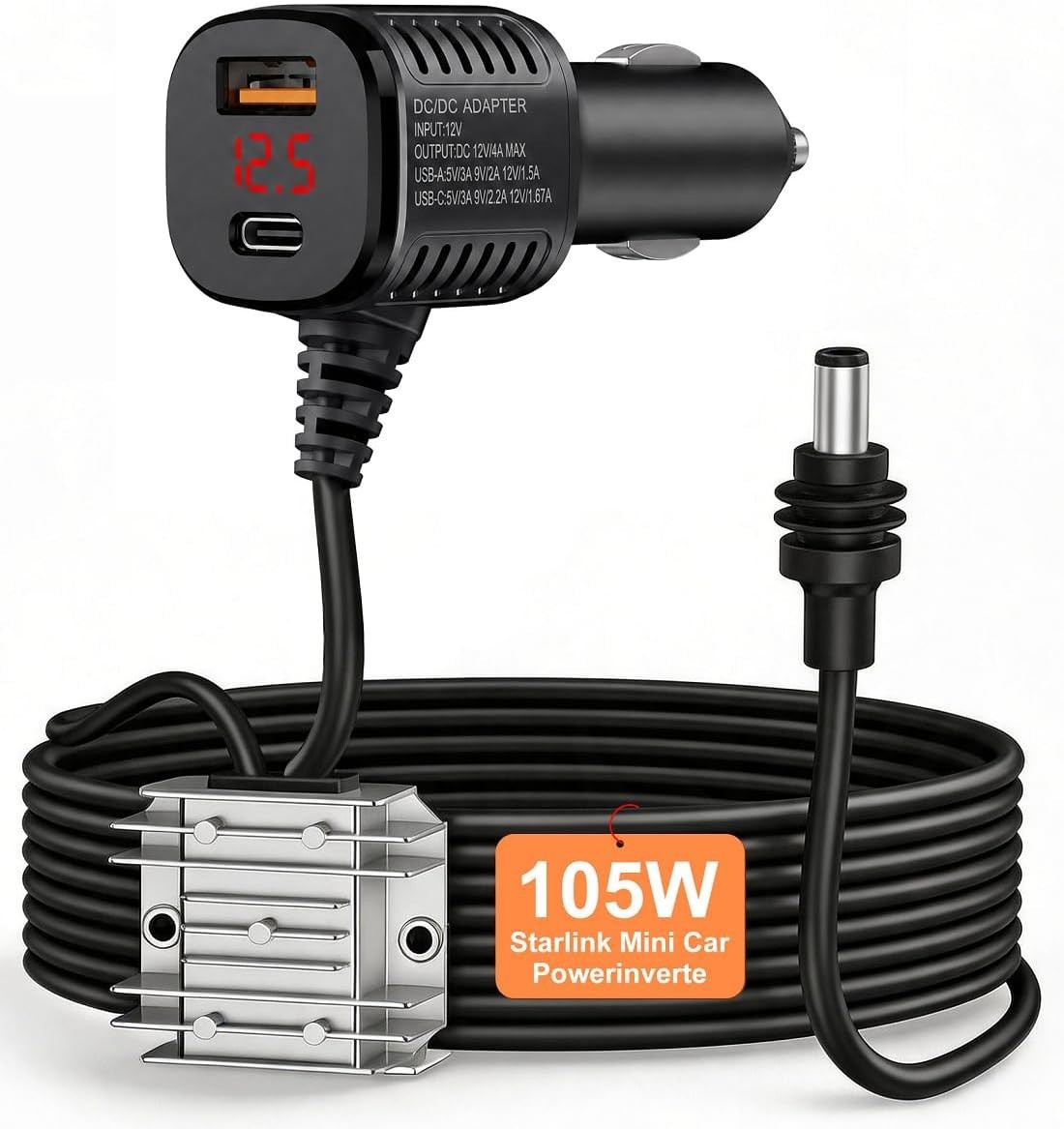 Dual-Port 105W Boost Power Supply for Starlink Mini - Travel Expert Design