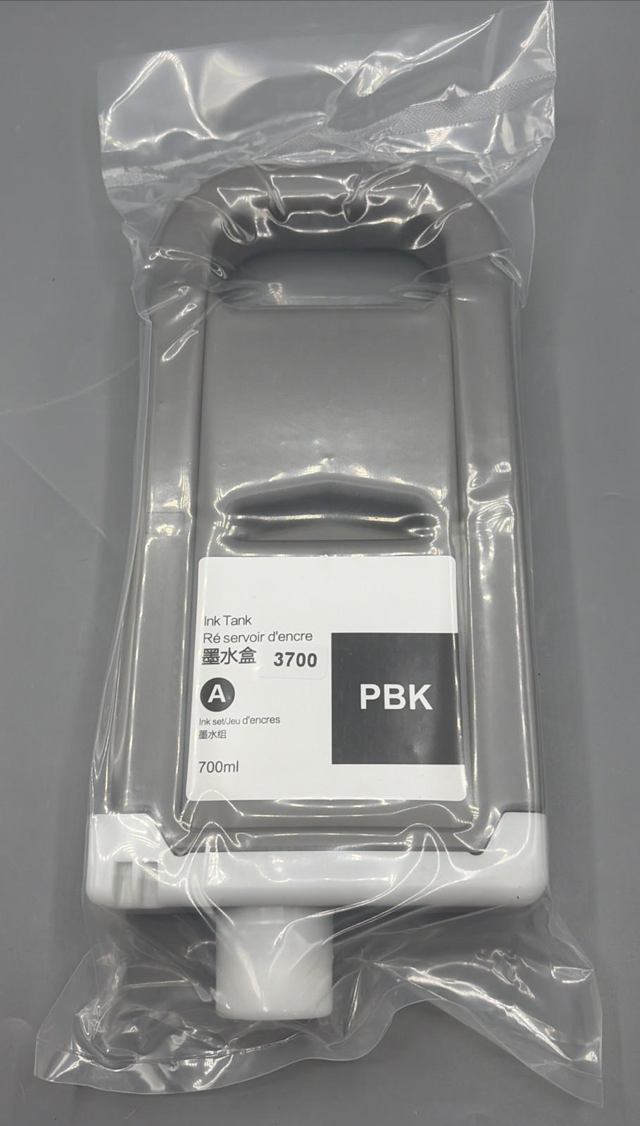 Generic/Unbranded PFI-3700PBK Photo Black Pigment Ink Tank 700ml Replacement