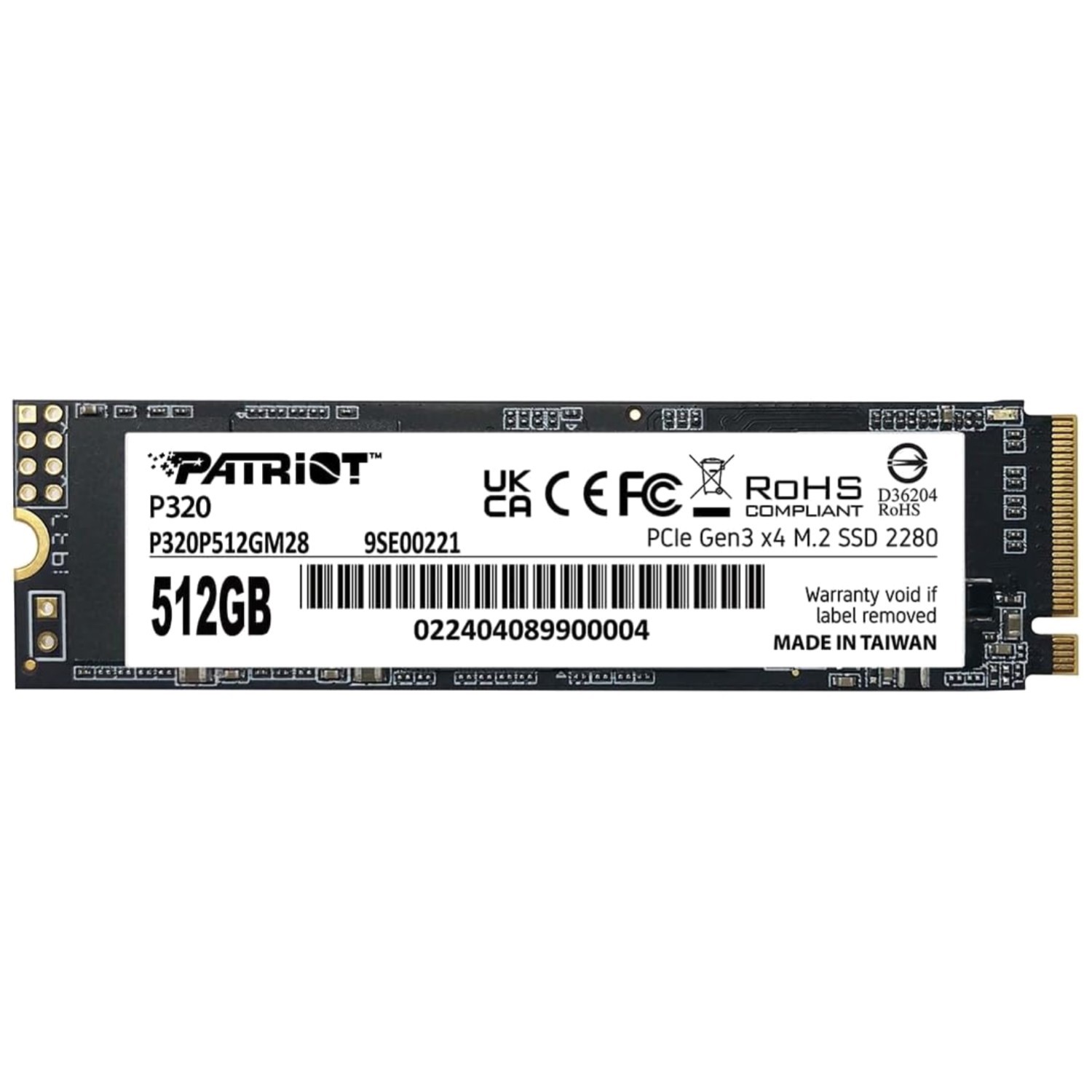 Patriot P320 512GB PCIe Gen 3x4 M.2 SSD``