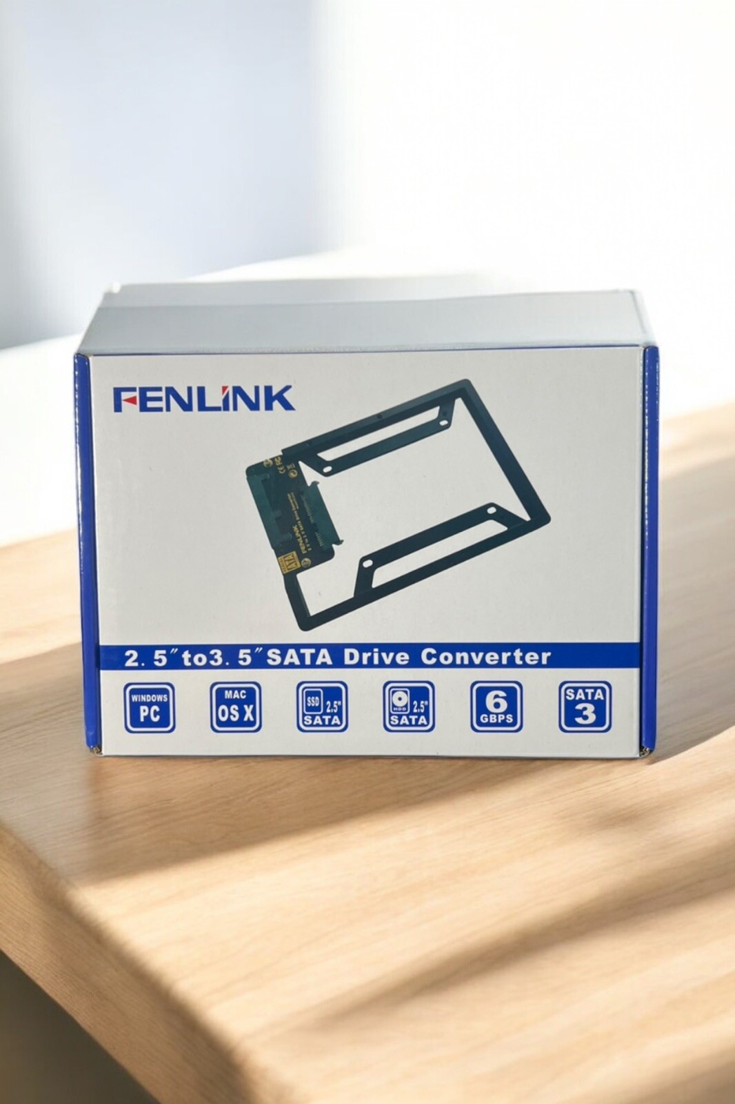 Fenlink 6GB 2.5in to 3.5in Internal SSD Hard Drive SATA Drive Converter