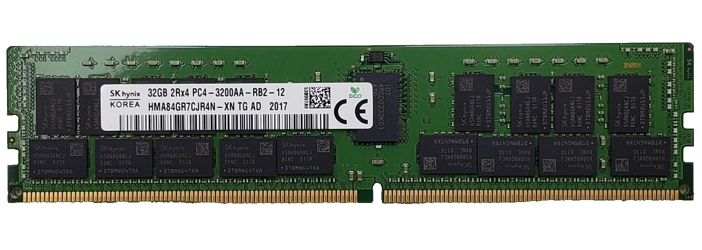 SK Hynix 32GB PC4-25600R 2Rx4 DDR4-3200 ECC RDIMM Server RAM HMA84GR7CJR4N-XN.