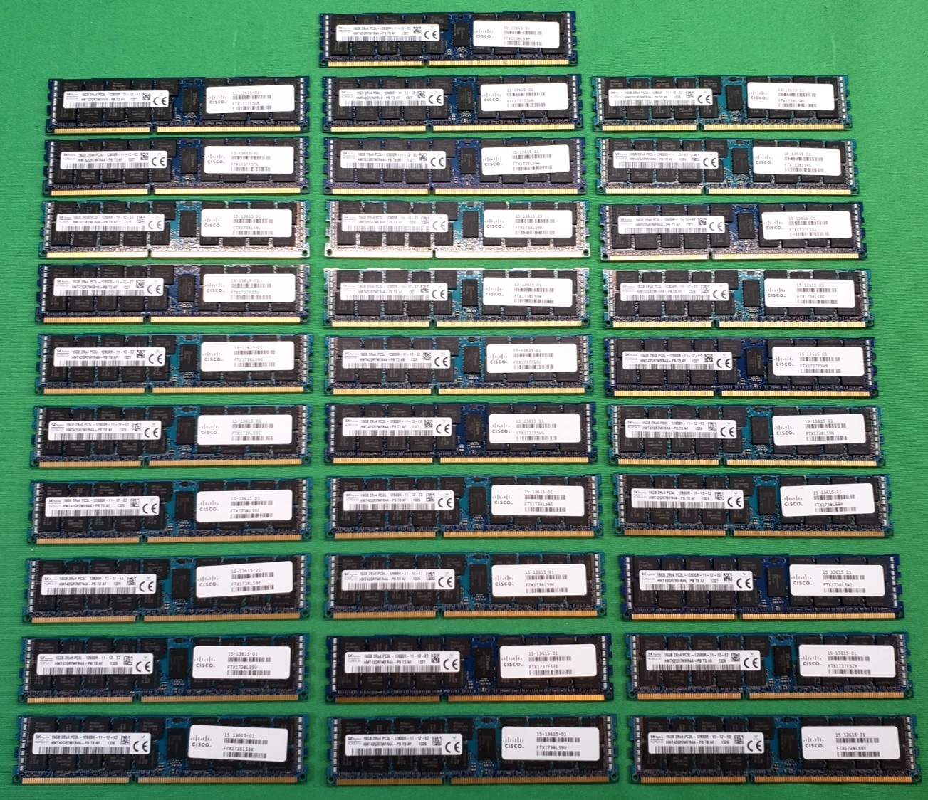 *Lot Of 31* SK hynix 16GB RAM 2Rx4 PC3L-12800R-11-12-E2 1351 HMT42GR7AFR4A