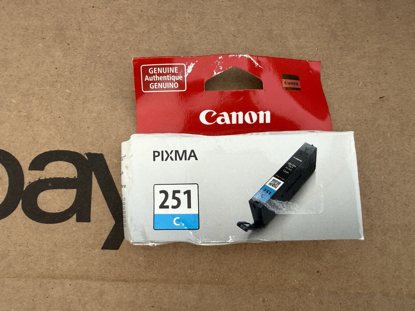Canon 251C Cyan Pixma Ink Cartridge Factory OEM Brand In Package New/Sealed