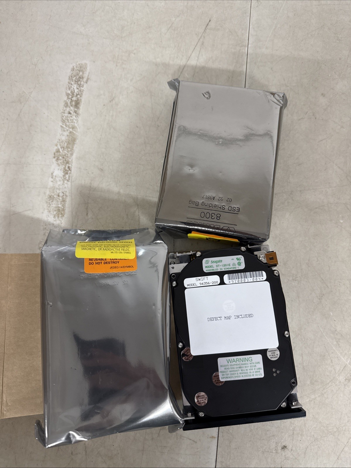 (2) New Nos Vintage ST-1201E SEAGATE 177MB ESDI 3.5 INCH HH HARD DRIVE
