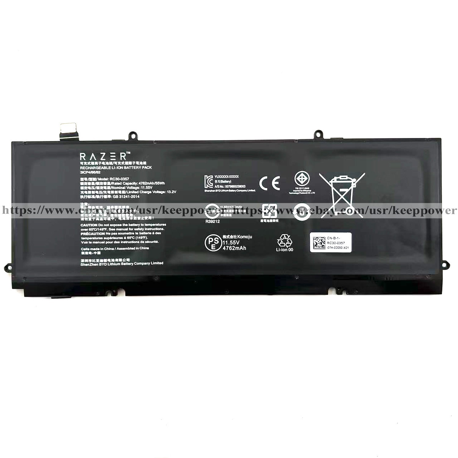 Genuine RC30-0357 Battery For Razer Book 13 2020 2021 RZ09-0357 11.55V 55Wh