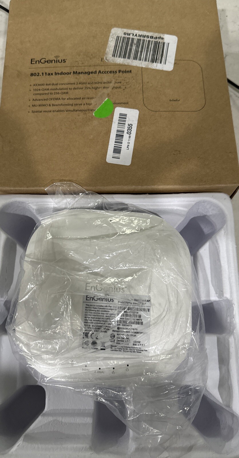 EnGenius EWS377AP 802.11ax 4×4 Managed Indoor Wireless Access Point New