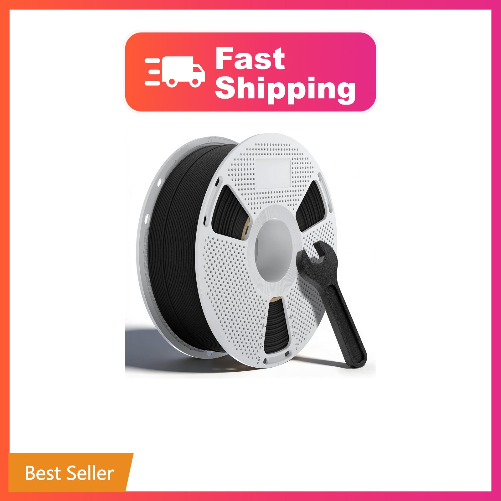 SUNLU Nylon PA6-CF 3D Printer Filament, 1.75mm, 1KG, Black | 20% Carbon Fiber...