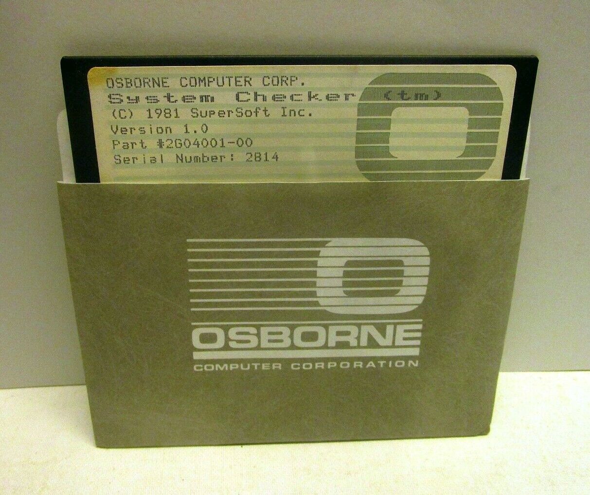 RARE System Checker by SuperSoft for Osborne Computers, 1981