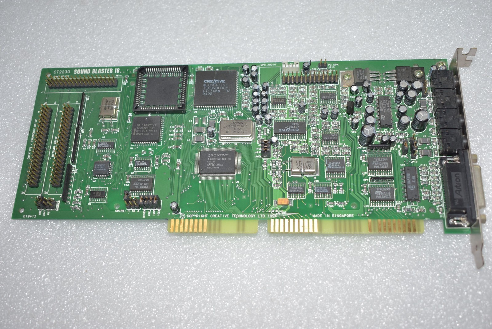 CREATIVE SOUND BLASTER 16 CT2230 CT1747 OPL3 ISA SOUND CARD WIDE G2U