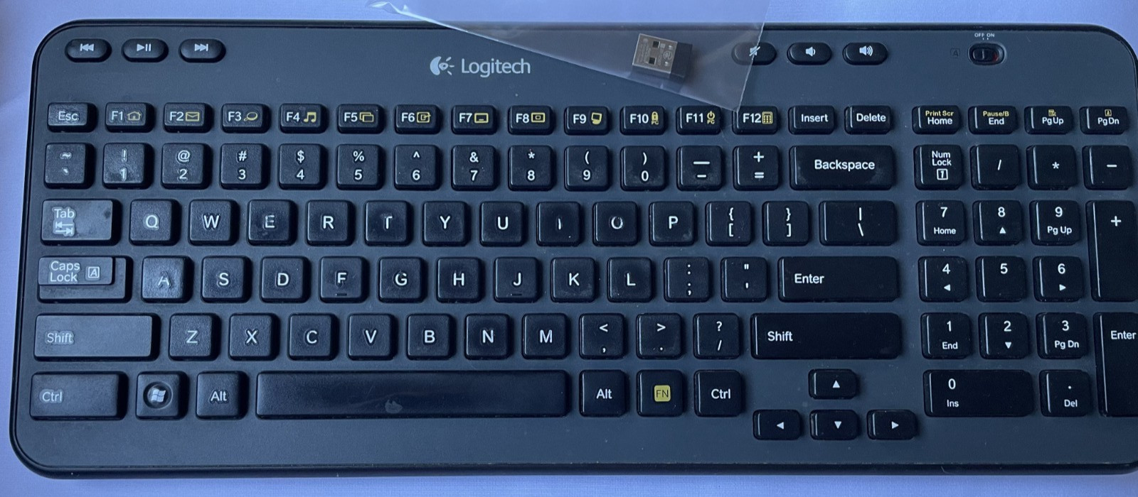 Logitech K360 Y-R0017 Wireless Black Keyboard w/ USB Receiver
