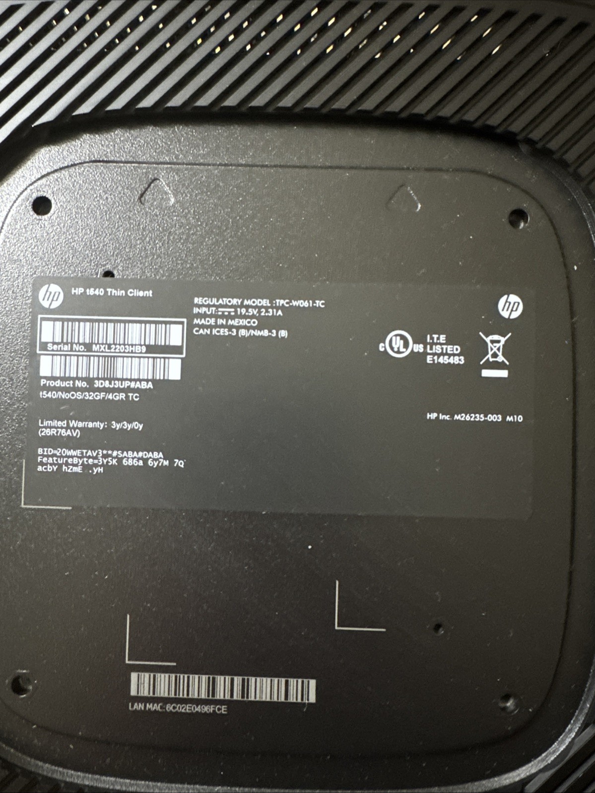HP t530 Thin Client Mini PC w/ 45W Power Adapter AMD GX-215JJ