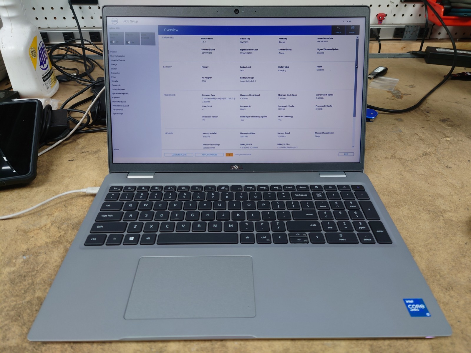 Dell Latitude 5520 15.6" HD i5-1145G7 8GB RAM No SSD