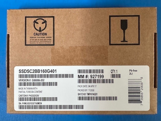 SSDSC2BB160G401 Intel DC S3500 160GB Internal 5400RPM 2.5" SSD