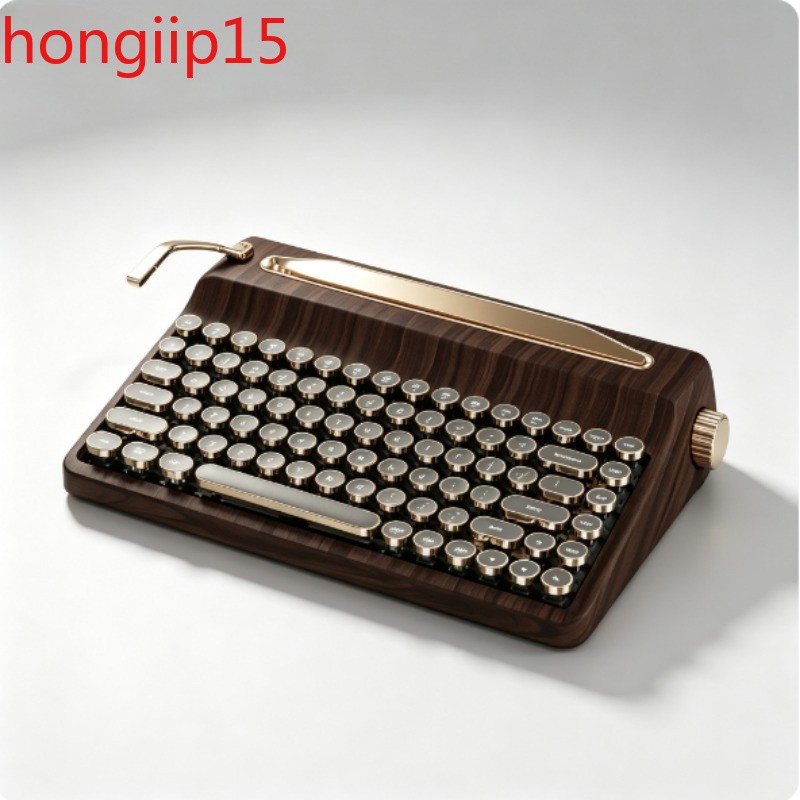 Triple Mode Hot Swappable Typewriter Mechanical Keyboard RGB Backlit Bluetooth